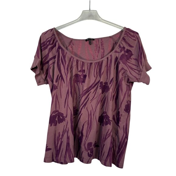 Daisy Fuentes Womens Size 3x Floral Print Short Sleeve Top - Picture 1 of 4